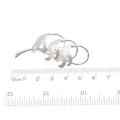VAN DELL 925 Sterling Silver Antique Art Deco Bluebell Flower Pin Brooch