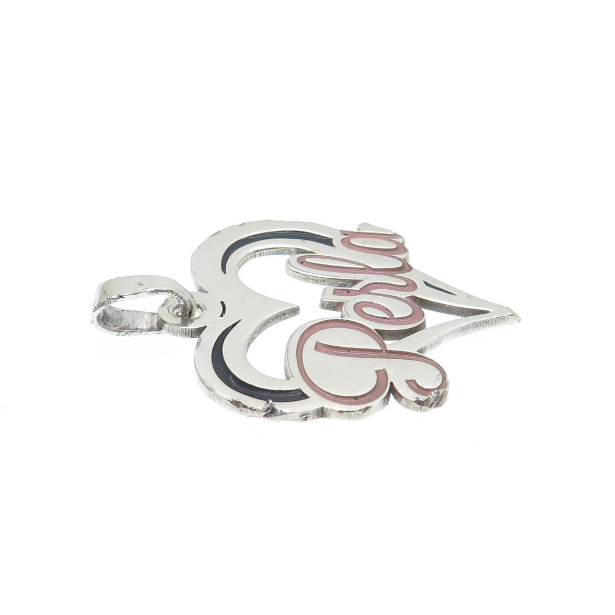 925 Sterling Silver Enamel Perla Heart Charm Pendant