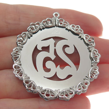 CROWN 925 Sterling Silver Vintage "25 Happy Anniversary" Pendant