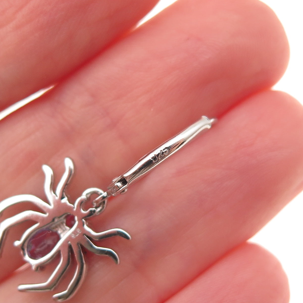 Chuck Clemency 925 Sterling Silver Real Tanzanite Spider Dangle Earrings