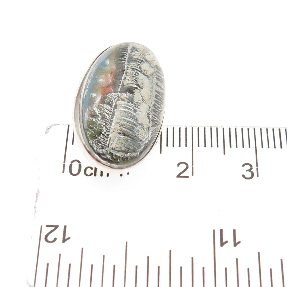 925 Sterling Silver Antique Art Deco Niagara Falls Hand-Painted Pin Brooch