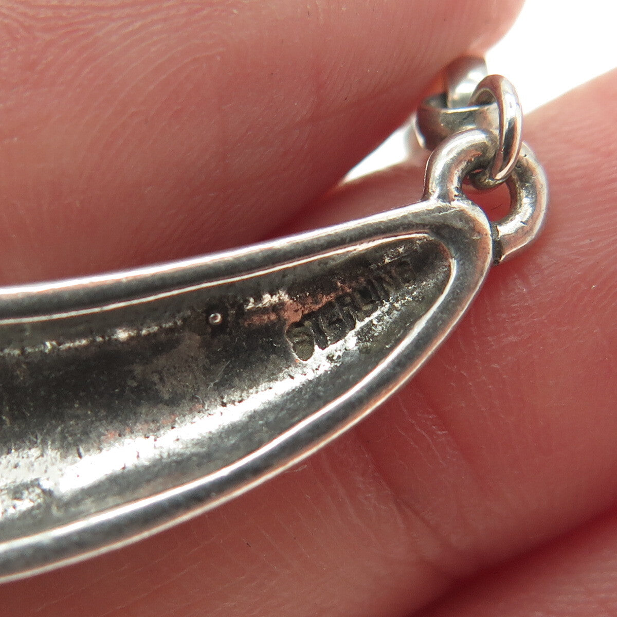 925 Sterling Silver Vintage "Rejoice The Strength of Mind & Spirit" Necklace 18"