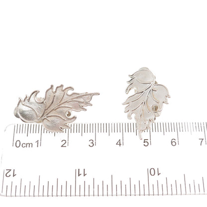 MMA Metropolitan Museum of Art Sterling Silver Vintage Floral Clip On Earrings