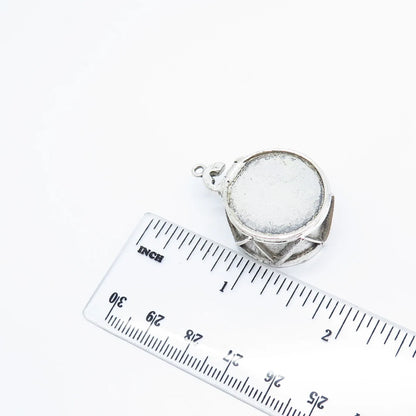 925 Sterling Silver Vintage Drum Musical instrument Locket Pendant
