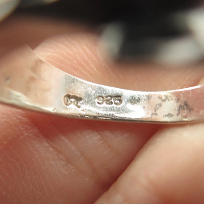 925 Sterling Silver Vintage Claw Cocktail Ring Size 7.5