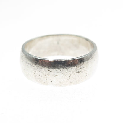 925 Sterling Silver Vintage Wedding Band Ring Size 6.75