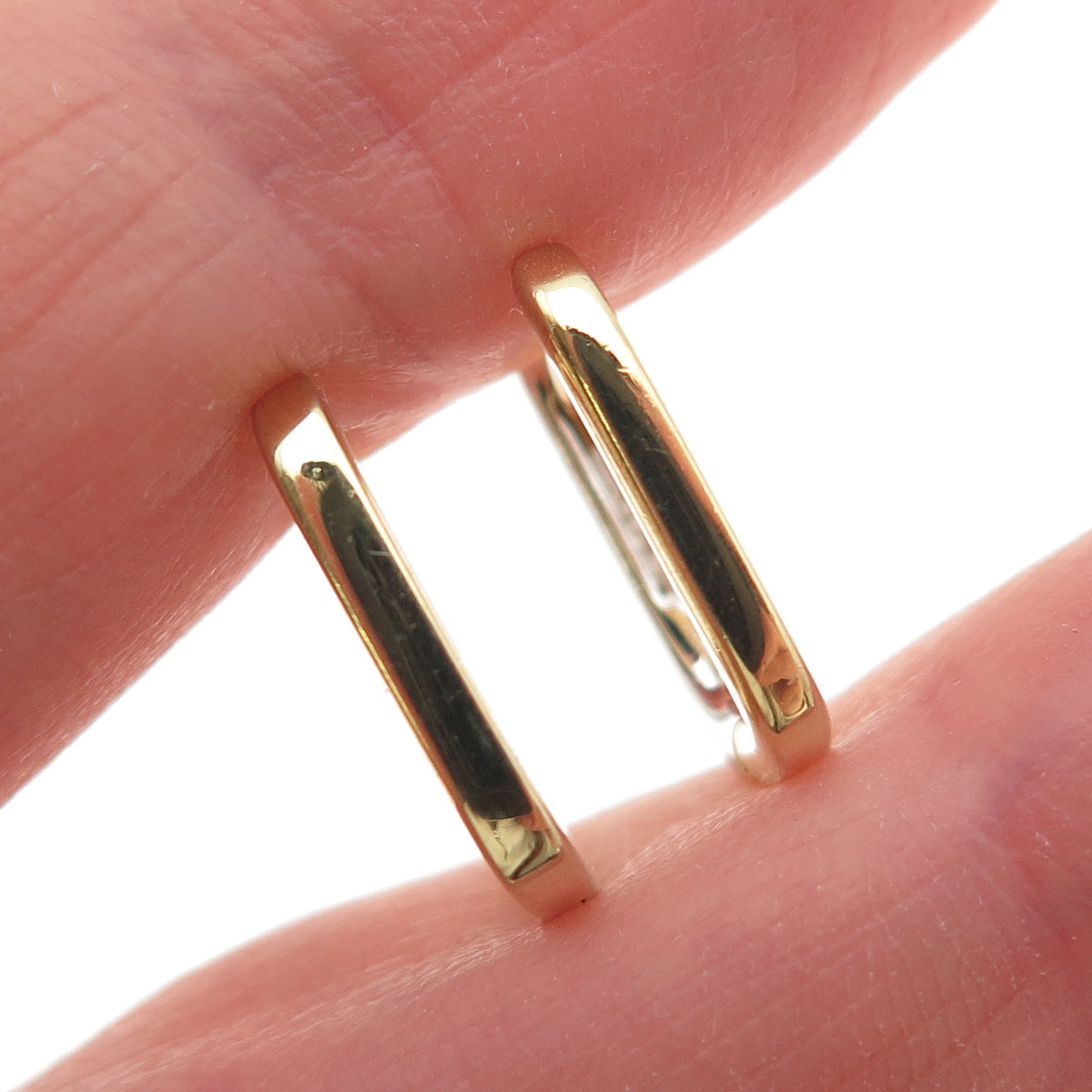 925 Sterling Silver 2-Tone Hoop Earrings