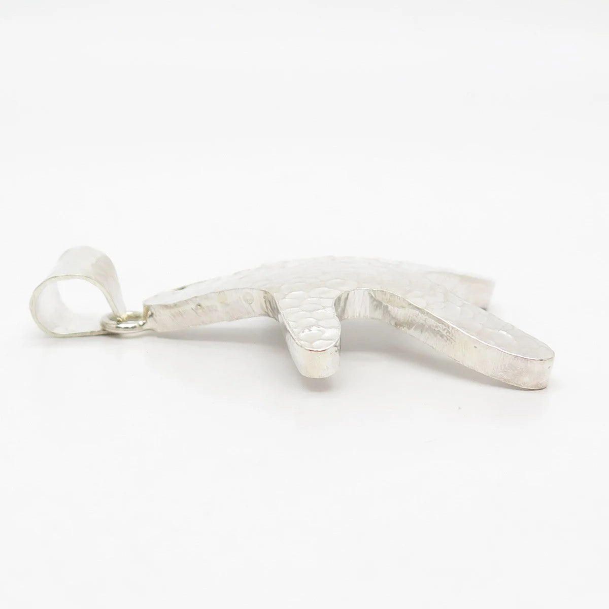 925 Sterling Silver Vintage Hammered Finish Sea Star / Starfish Pendant