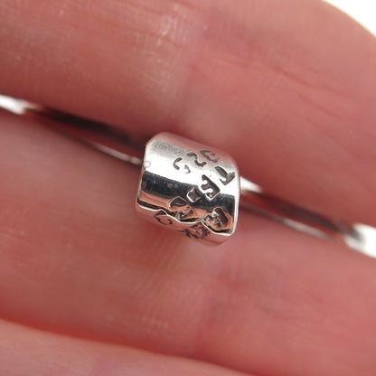 925 Sterling Silver Vintage Mexico Heart Oxidized Pendant