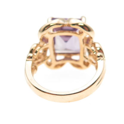 Ross Simons 925 Sterling Gold Plated Lab-Created Peacock Sapphire Ring Size 5