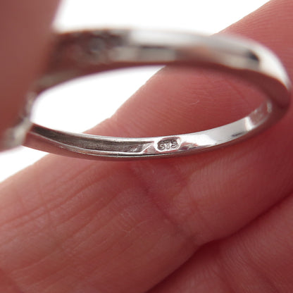 Chuck Clemency 925 Sterling Silver Real Oval-Cut Tanzanite Bypass Ring Size 8.25