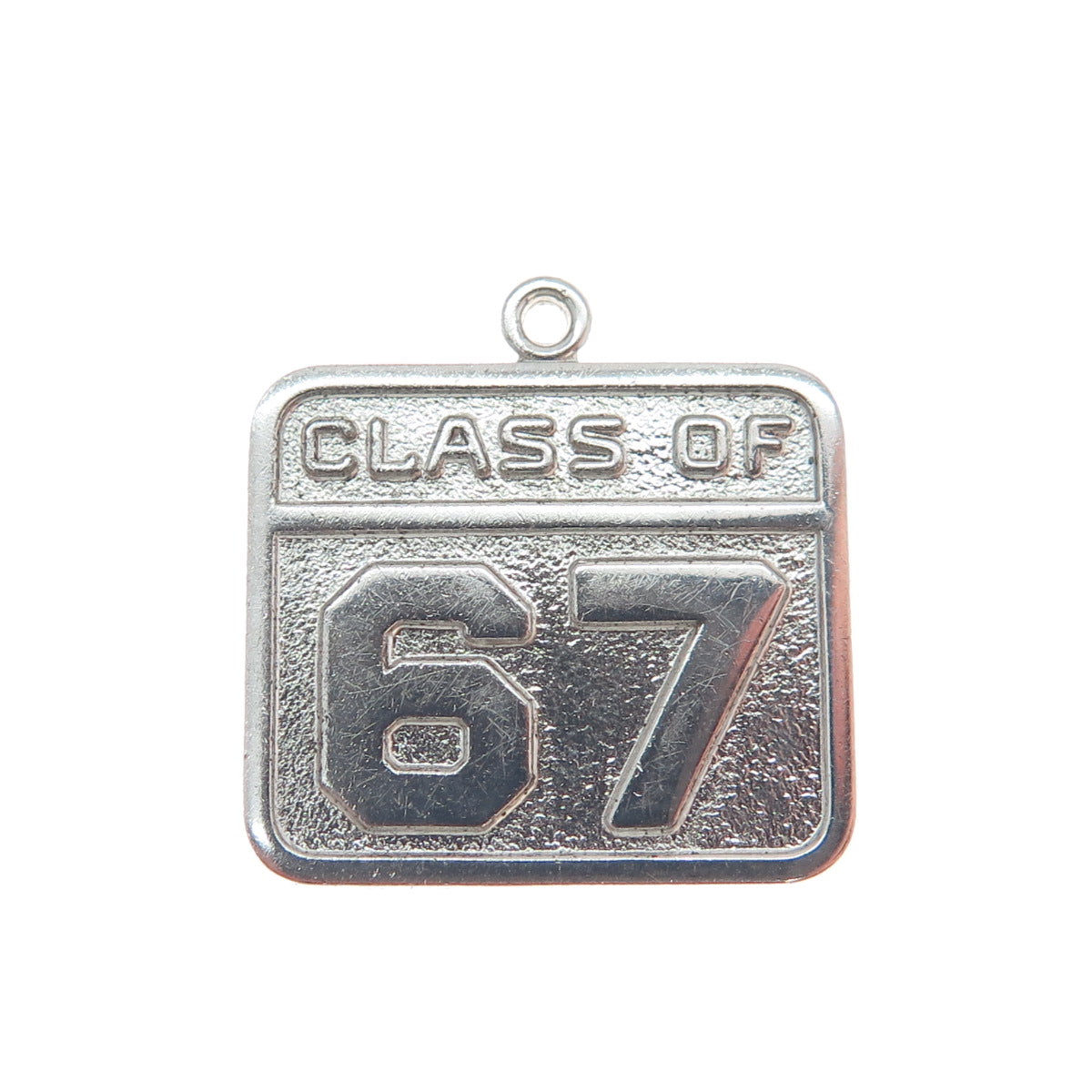 WELLS 925 Sterling Silver Vintage Class of 1967 Minimalist Charm Pendant