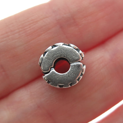 PANDORA 925 Sterling Silver Swirl Oxidized Clip Charm