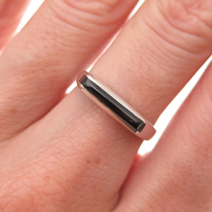 Old Pawn 925 Sterling Silver Vintage Southwestern Black Onyx Ring Size 6.75