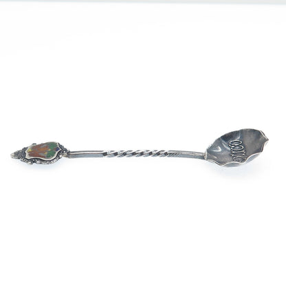 925 Sterling Silver Vintage Mexico Enamel Liberty Salt & Spices Spoon