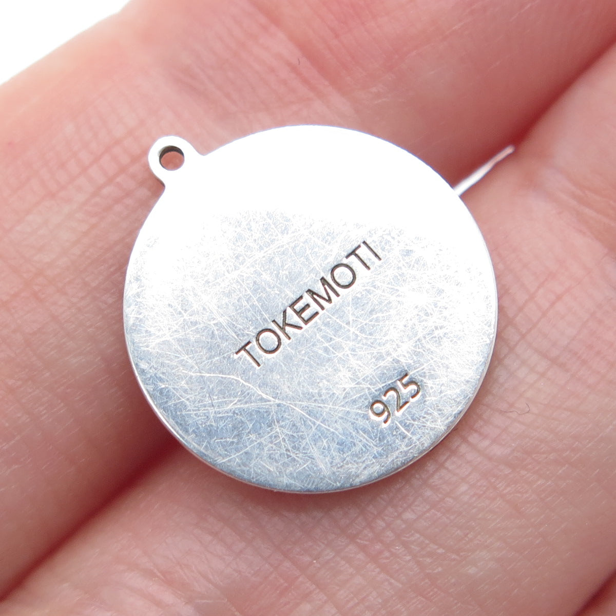 TOKEMOTI 925 Sterling Silver Enamel Male & Female Sign Minimalist Charm Pendant