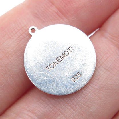 TOKEMOTI 925 Sterling Silver Enamel Male & Female Sign Minimalist Charm Pendant