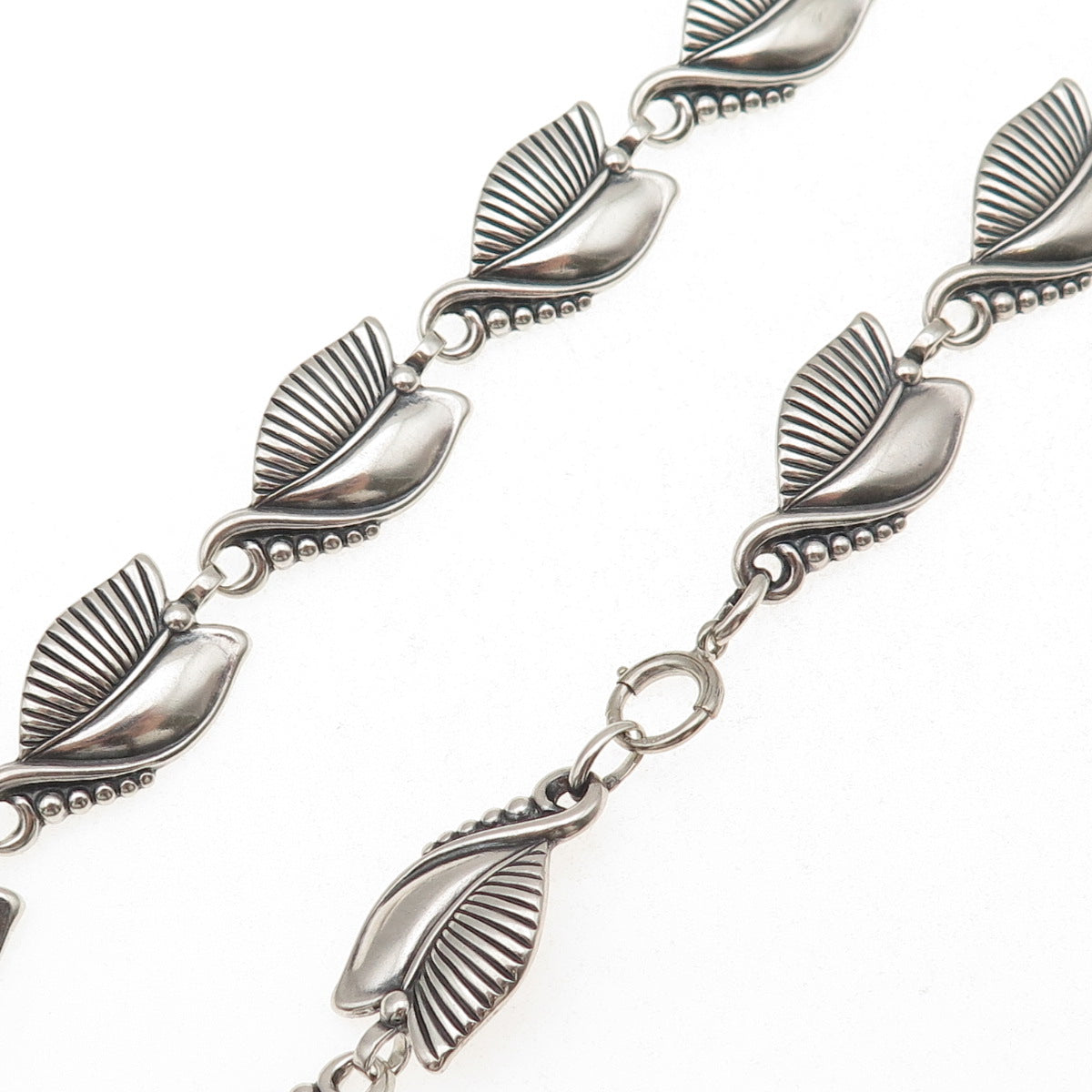 Danecraft Sterling Silver Antique Art Deco Floral Necklace 22" (broken 1 link)