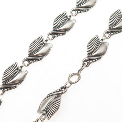 Danecraft Sterling Silver Antique Art Deco Floral Necklace 22" (broken 1 link)
