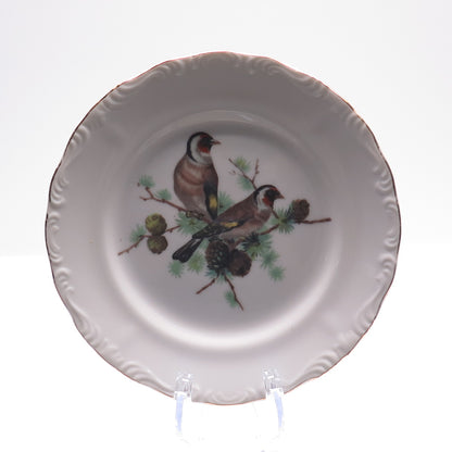 Royal Crown Antique Early XX Song Birds Porcelain SET of 6 Serving Plates