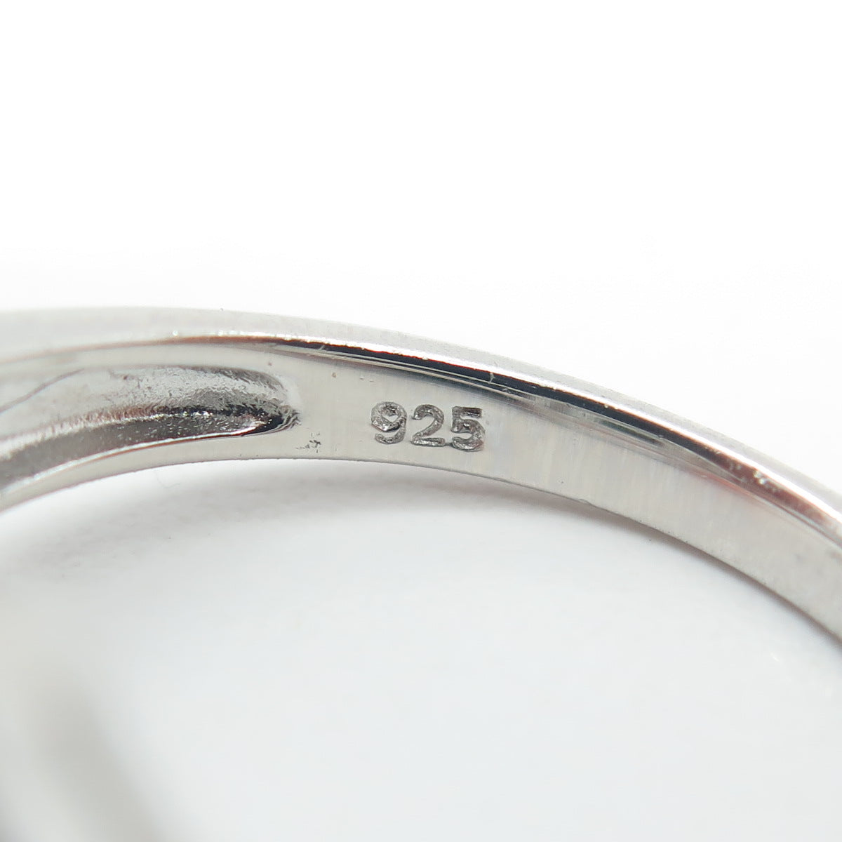 925 Sterling Silver Nano Emerald & Round-Cut C Z Ring Size 9