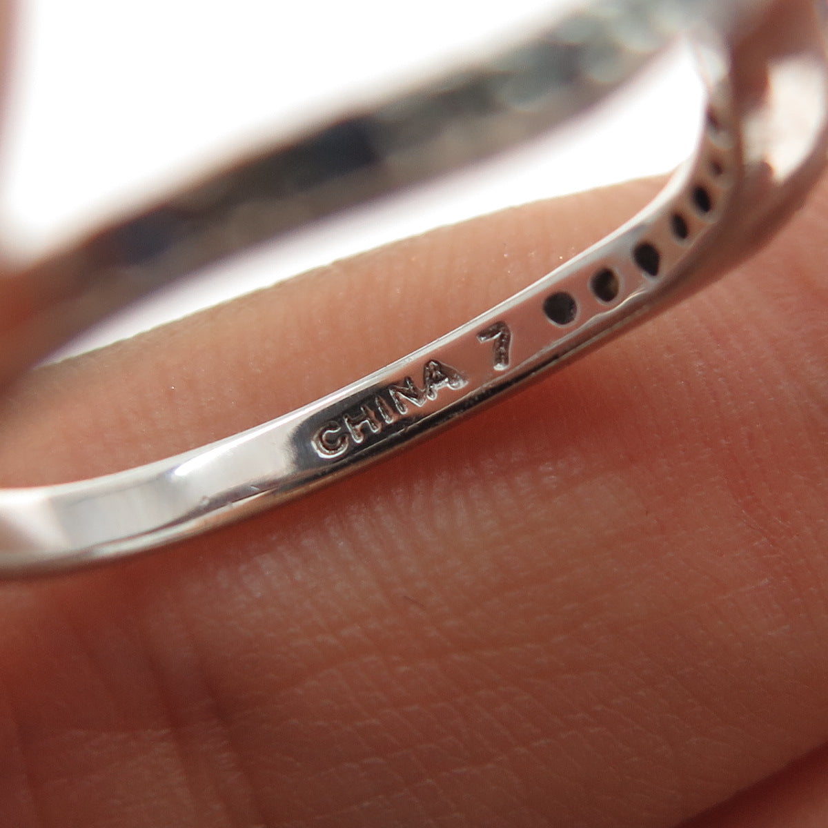 925 Sterling Silver Real Round-Cut Diamond & Sapphire Wavy Ring Size 7.25