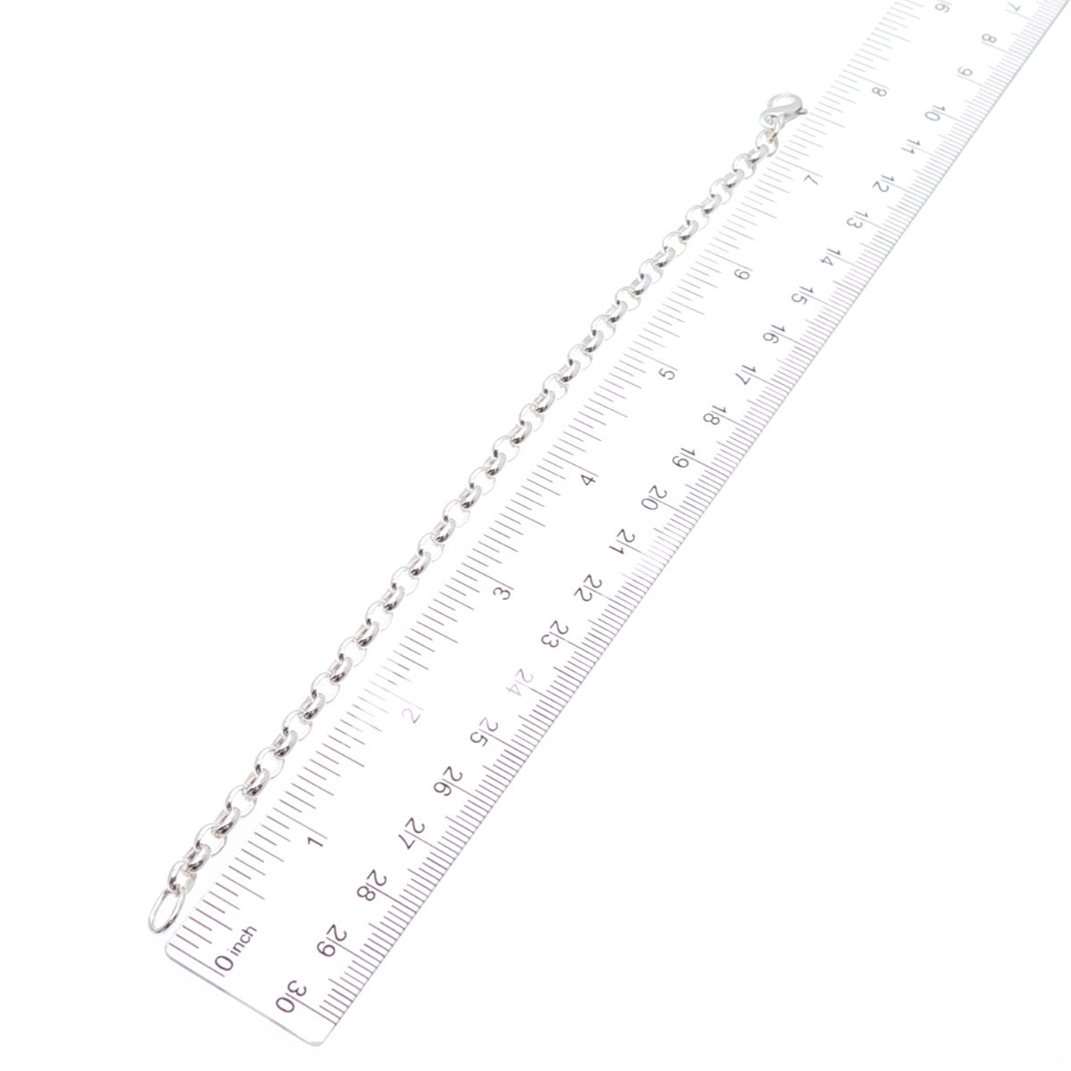 925 Sterling Silver Vintage Oval Cable Link Bracelet 7.25"