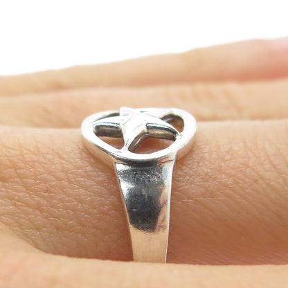 925 Sterling Silver Vintage Star Ring Size 8.5