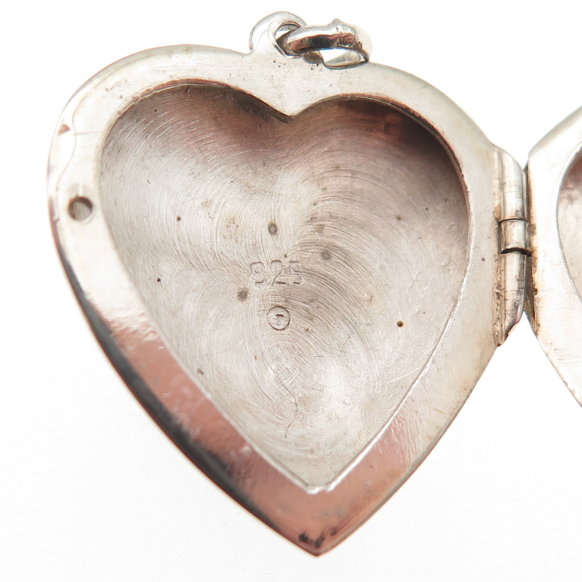 925 Sterling Silver Vintage Real Black Onyx Heart Locket Charm Pendant