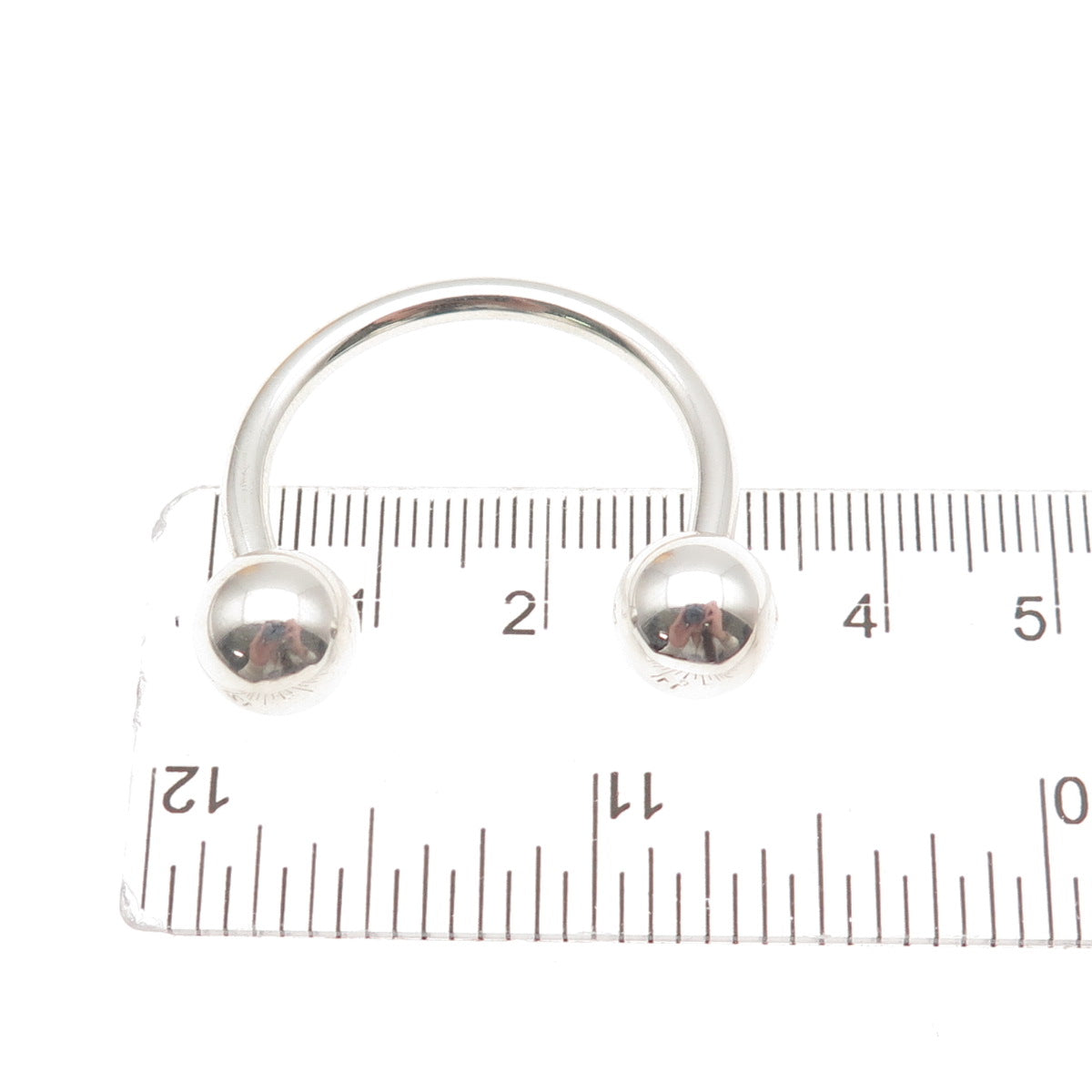 925 Sterling Silver Vintage Screw Ball Key Ring