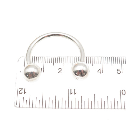 925 Sterling Silver Vintage Screw Ball Key Ring