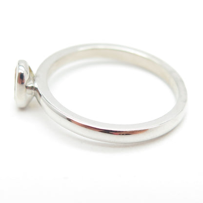 925 Sterling Silver Oval-Cut Yellow C Z Ring Size 7