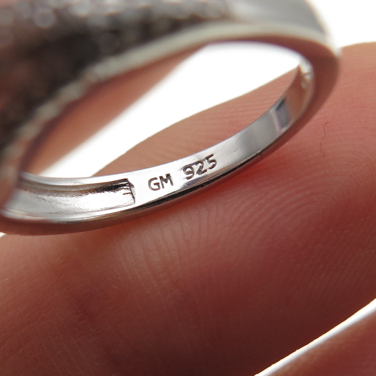 925 Sterling Silver Round-Cut C Z Engagement Ring Size 5.25