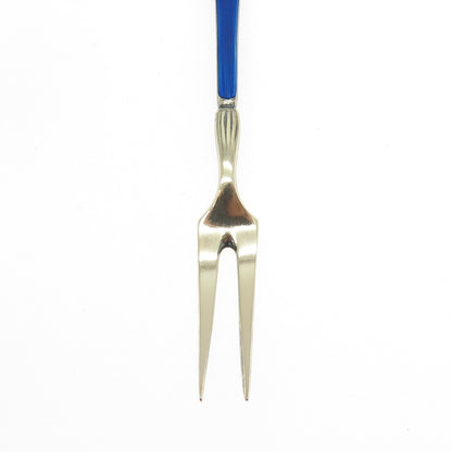 OTTAR HVAL 925S Sterling Silver Gold Plated Vintage Norway Enamel Lemon Fork