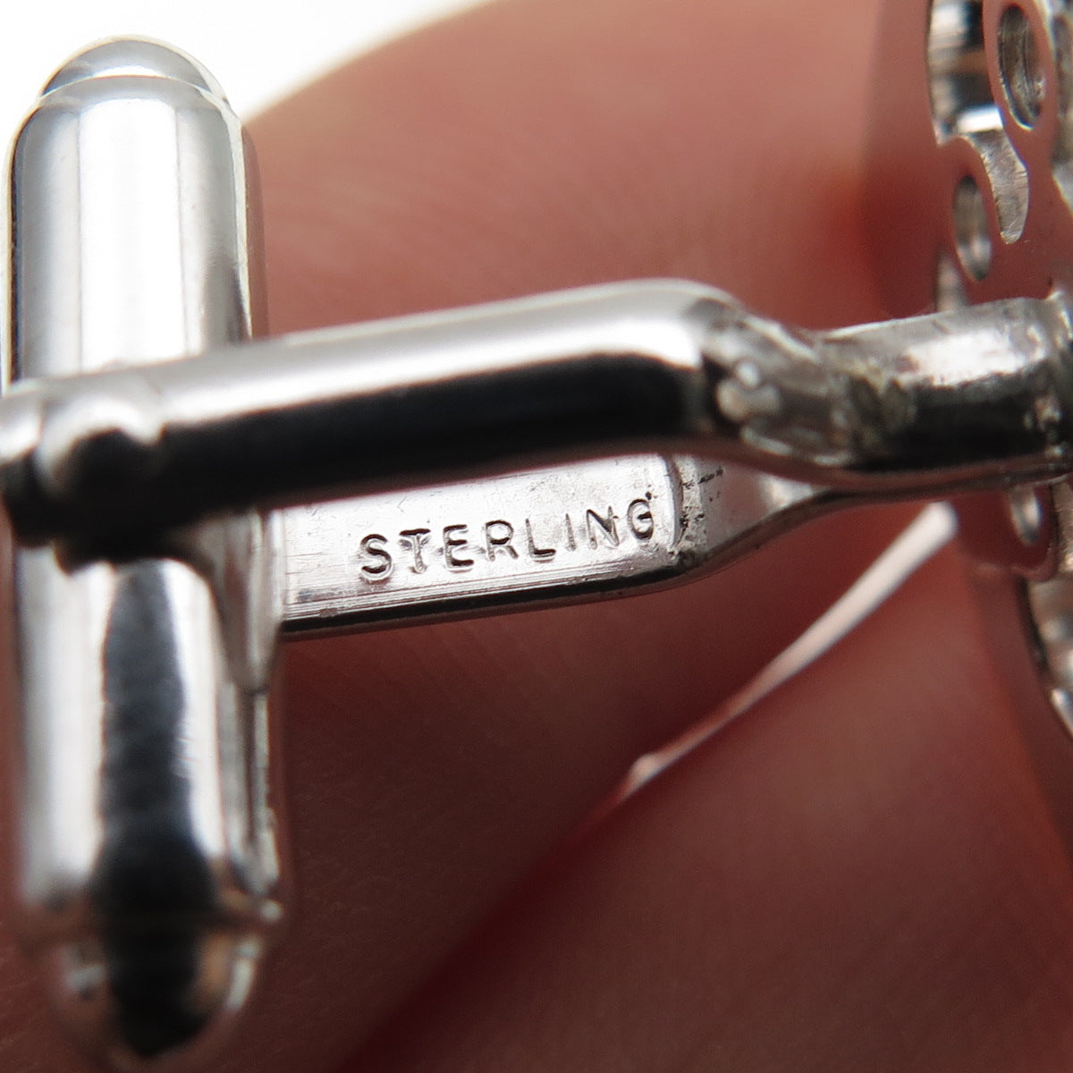 ANSON 925 Sterling Silver Vintage Flower Cufflinks