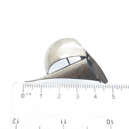 BEAU 925 Sterling Silver Antique Art Deco Sailboat Pin Brooch