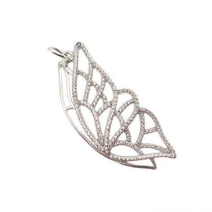Pandora 925 Sterling Silver Round-Cut C Z Butterfly Pendant
