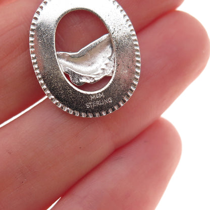 Mark Mercy 925 Sterling Silver Vintage Friendship Charm Pendant