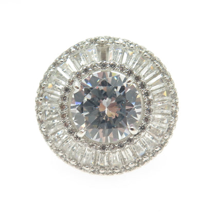 925 Sterling Silver Multi-C Z Ring Size 7.5