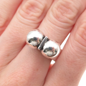 Kupittaan Kulta 925S Sterling Silver Vintage Finland Modernist Ball Ring Size 7