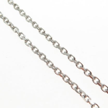 925 Sterling Silver Italy Cable Chain Necklace 16"