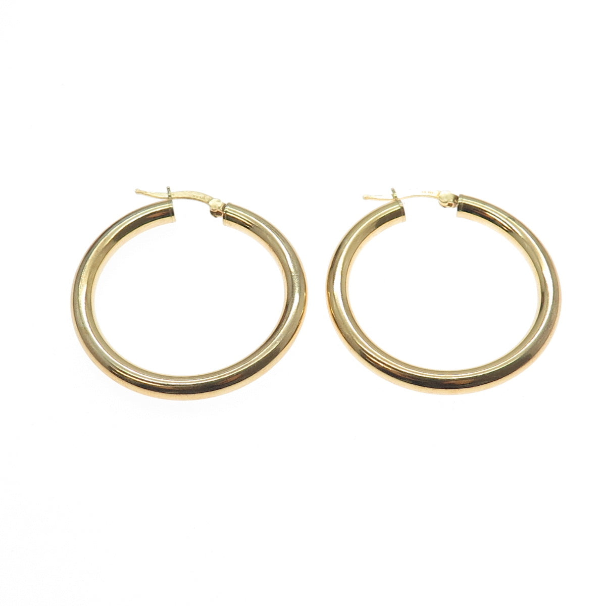925 Sterling Silver Gold Plated Hoop Earrings