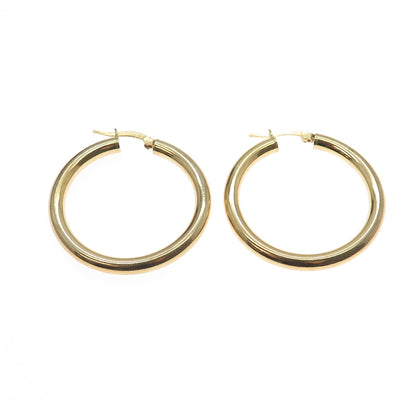 925 Sterling Silver Gold Plated Hoop Earrings