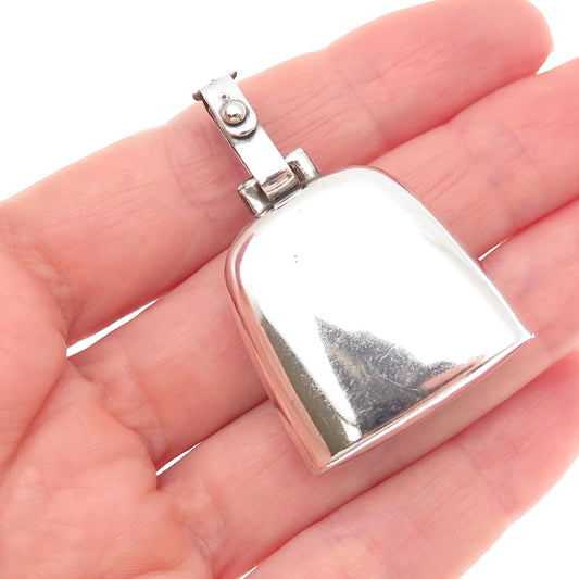 Webster 925 Sterling Silver Antique Art Deco Bell Rattle Pendant