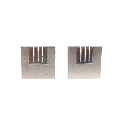 925 Sterling Silver Vintage Modernist Cufflinks