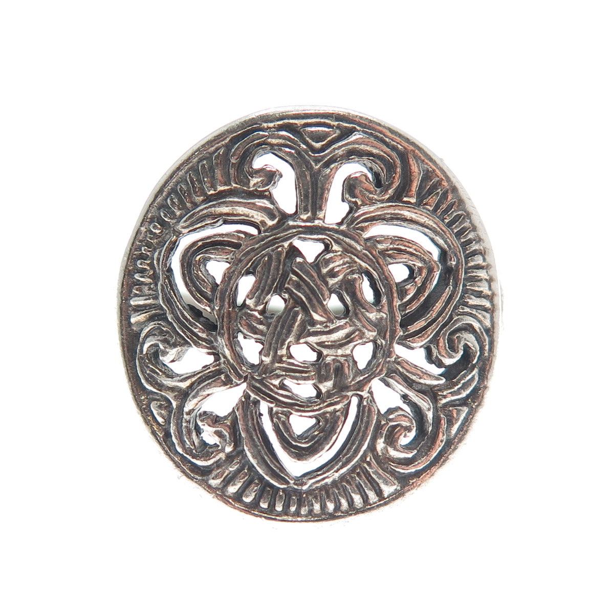 925 Sterling Silver Vintage Celtic Tribal Ring Size 9
