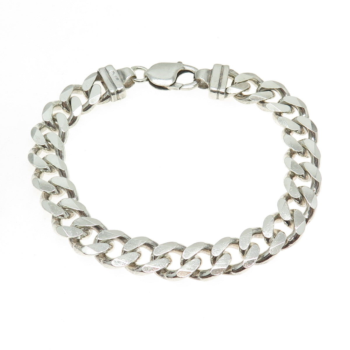 925 Sterling Silver Vintage Cuban Link Bracelet 8.5"