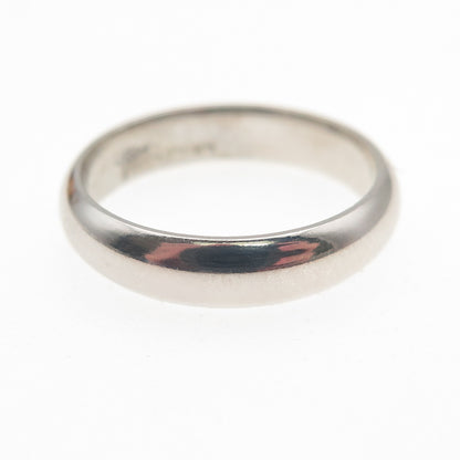 925 Sterling Silver Vintage Classic Wedding Band Ring Size 6.25