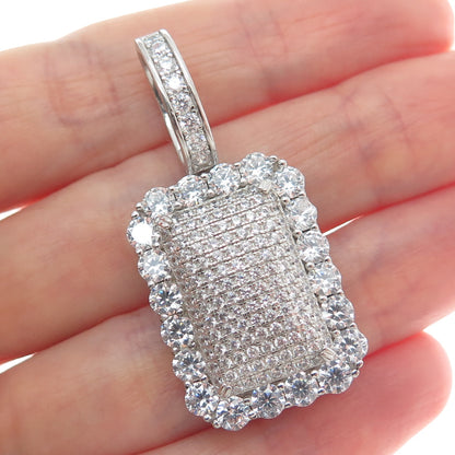 DESIGNS BY YAGI 925 Sterling Silver Round-Cut Shaped C Z Sparkle Pendant