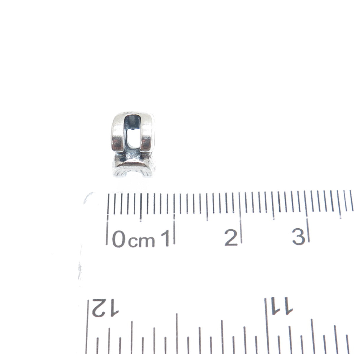 CHAMILIA 925 Sterling Silver Letter U Initial Bead Charm